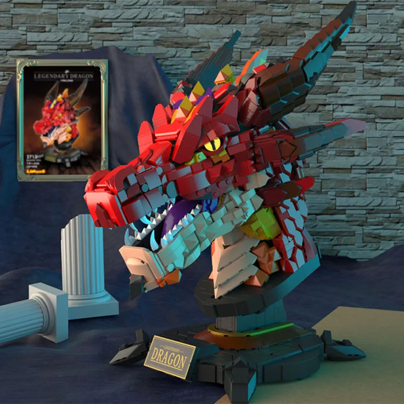 

LINOOS1008Diy Moc Fire Dragon Fire Dragon Brick Armor Kids Intelligence Assembly Building Block Toy Gift Birthday Gift Christmas