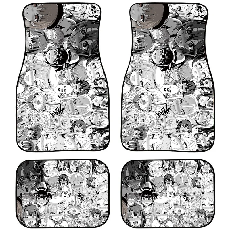 

Universal Car Waterproof Floor Mats Anime Design Rubber Material, For Honda Civic 2019 2020 2021 Protective Interior