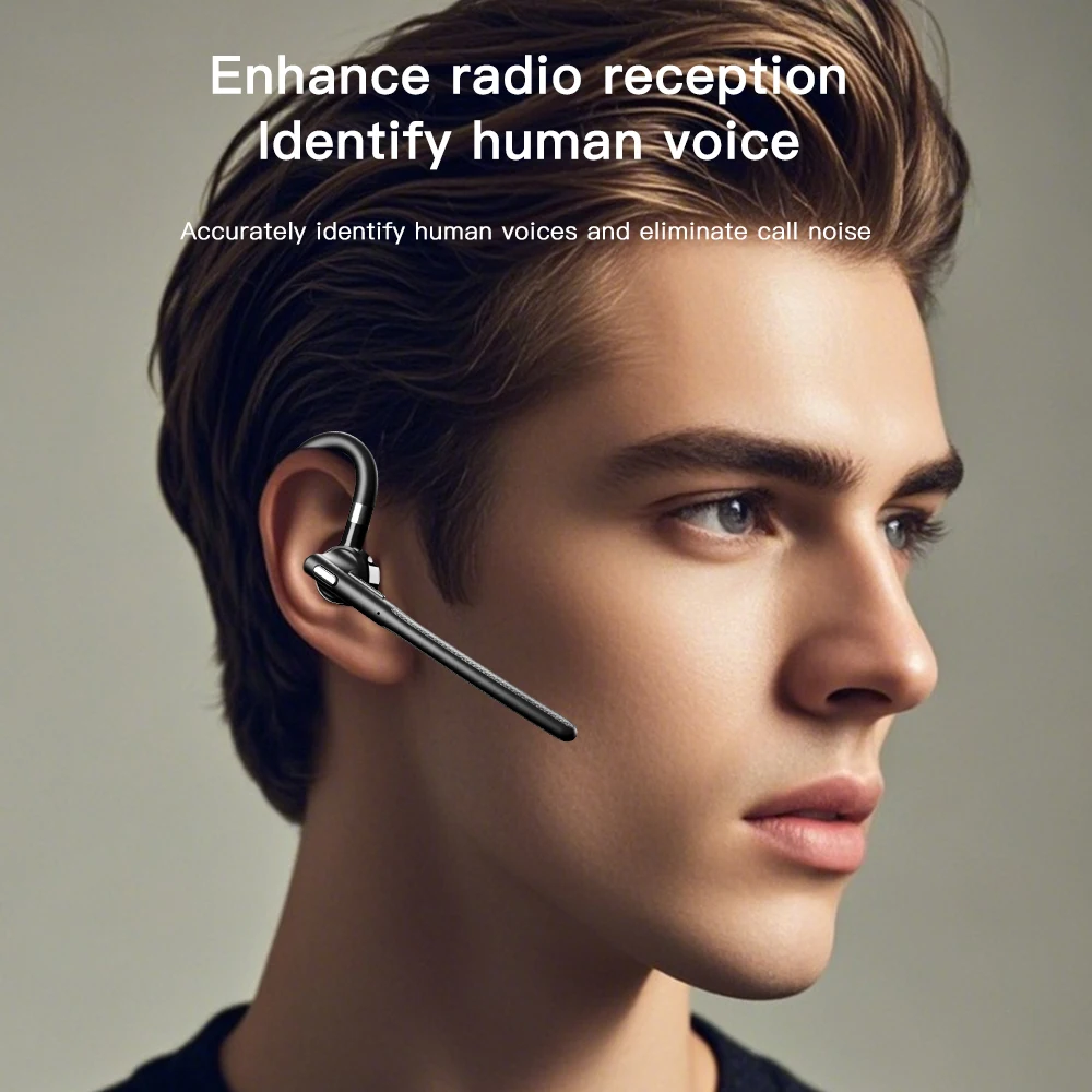 Фото Новые Bluetooth 5,4 наушники стерео громкой связи ENC с шумоподавлением беспроводная деловая гарнитура с HD двойным микрофоном для смартфонов №3