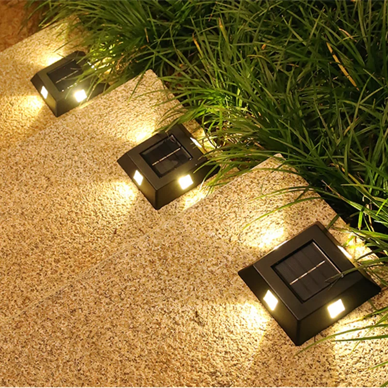 

Solar Power Waterproof IP65 Courtyard Lightings Garden Decoration LED Fence Luminous 1/4/8Pcs Street Lights Wall Lamps Outdoor