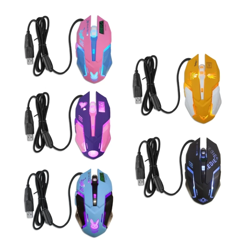 

Silent Computer Mouse LED Backlights Ergonomic PC Notebook Computer Mouse Dropship