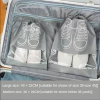 510pcs transparent home shoe cover non woven dustproof drawstring storage bag clothes storage household supplies dust bag