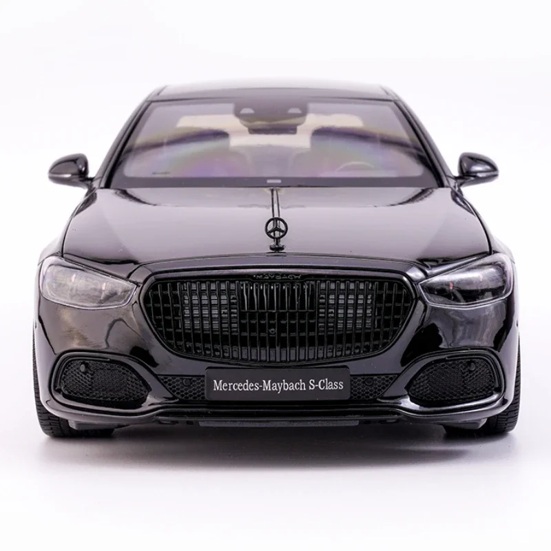 Почти настоящий 1/18 Mercedes-Maybach S680 2023 игрушка из черного сплава с обсидианом