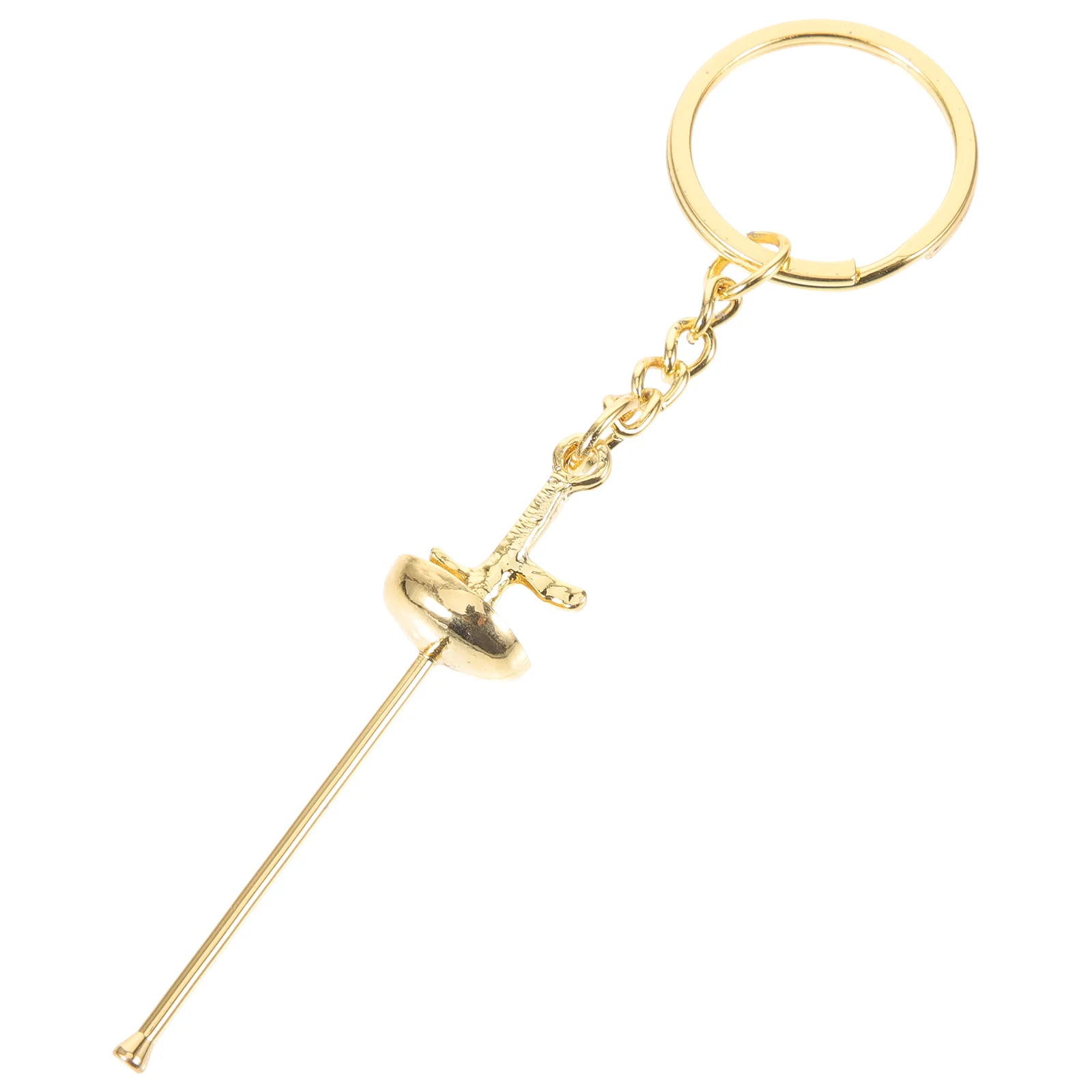 

Gold Key Ring Personalized Keychain Gift Women Fencing Design Chains Rings Lovers