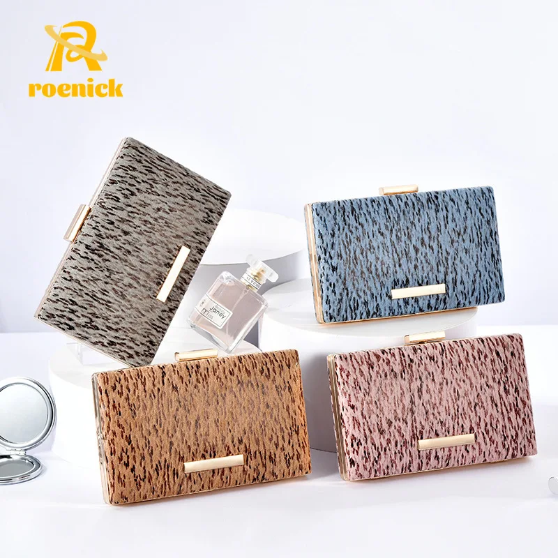 

ROENICK Women Tiger Print PU Evening Bags Designer Luxury Dress Clutch Cocktail Party Club Tote Banquet Cosmetic Handbags Purses