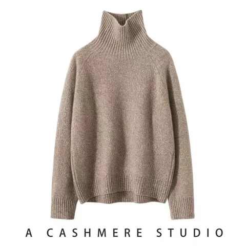 Женский кашемировый свитер-водолазка adyce, мягкий теплый пуловер свободного покроя, вязаный джемпер большого размера для осени и зимы, 100%