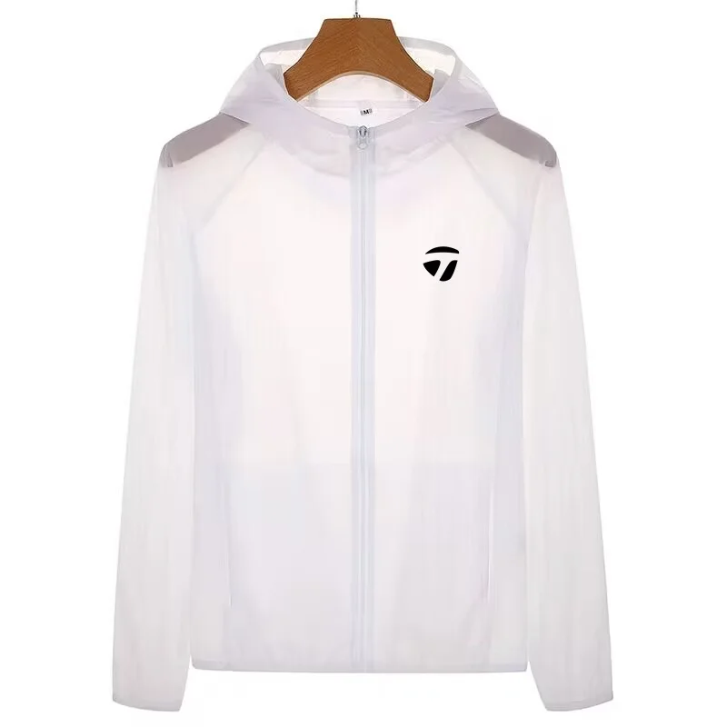 

Men's and women's long sleeved hoodies, sun protection clothing, ultra light, quick drying, UV protection clothing, summer golf