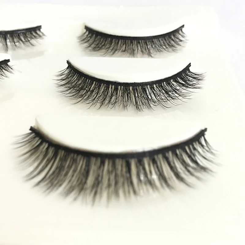 

1 Box Handmade Multi-layer Fake Eyelashes Thick Cross Mess Natural Short False Eyelashes Banquet Makeup 3D Stereo Lashes EY669