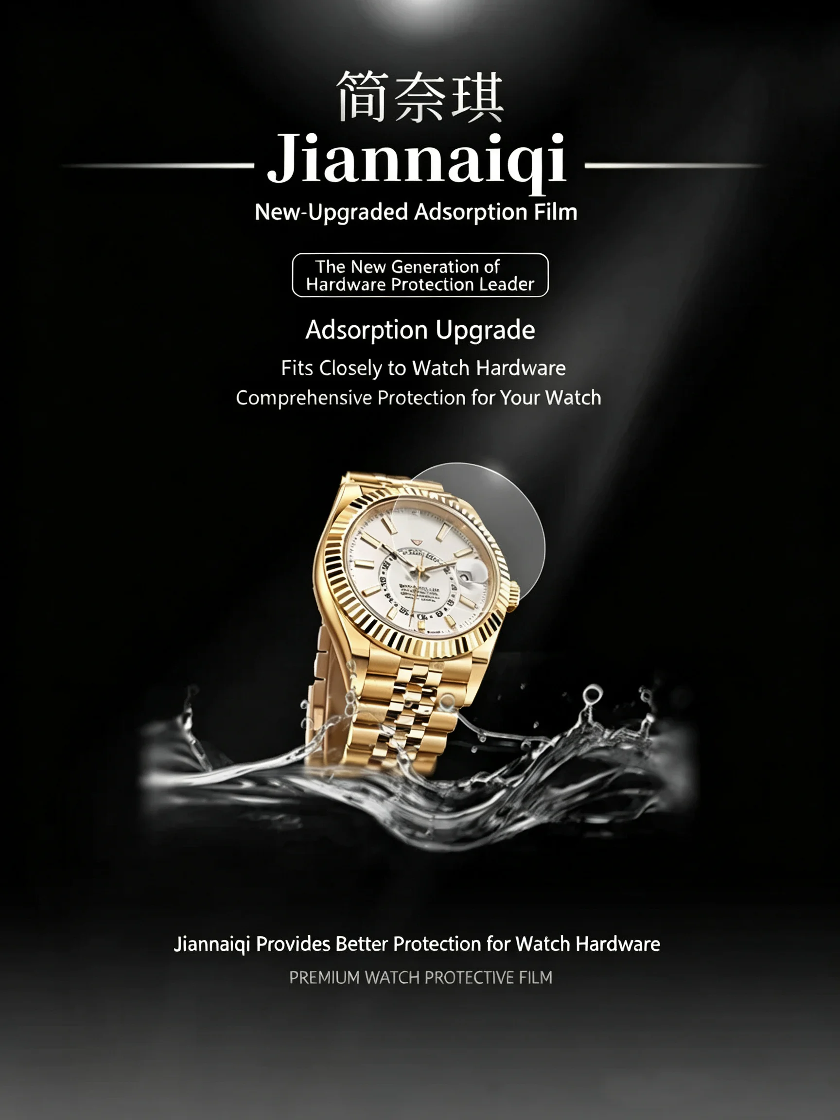 Фото Защитная пленка для часов Jiannaiqi для Cartier Tank WSTA0042, полный комплект невидимых наклеек против царапин для корпуса часов и ремешка часов №5