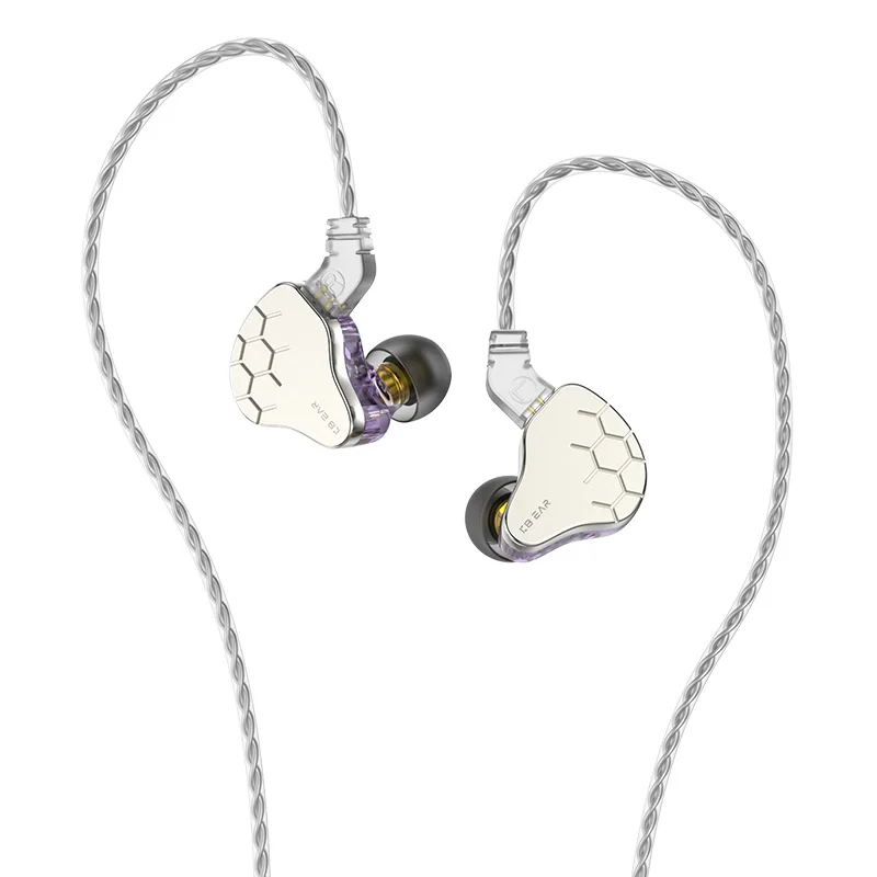 

KBEAR Lark Hybrid 1DD+1BA Driver HiFI Earphone In Ear Monitor Wired Earbuds 4N Silver Plated Cable Headphone Music KS1 Headset