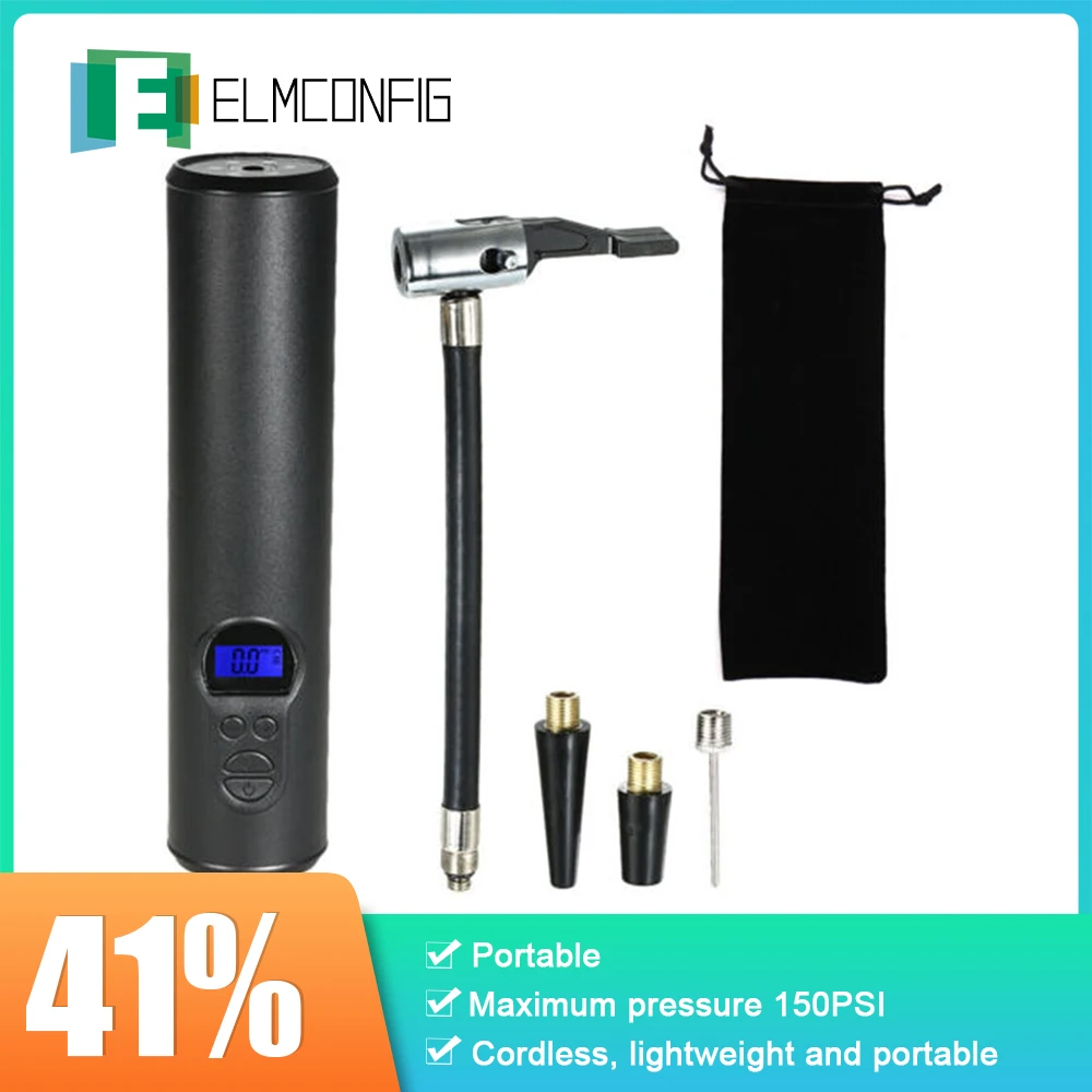 

Портативный универсальный автомобильный воздушный компрессор, 12 В, 150psi, миниатюрный надувной электрический насос, перезаряжаемый насос со светодиодной подсветкой для чрезвычайных ситуаций