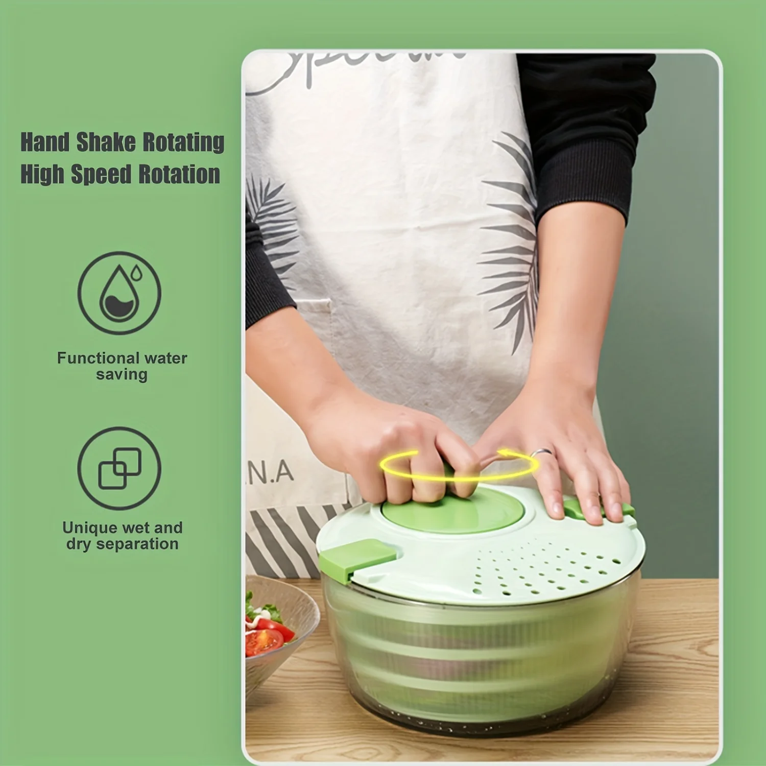 Сушилка для овощей Спиннер салата Корзина фруктов мойки Сливная корзина Друшляк