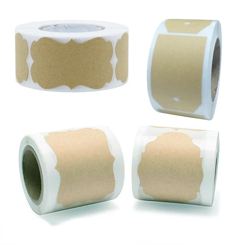 

Natural Brown Kraft Paper Gift Decoration Label Sticker / 250 Labels Per Roll