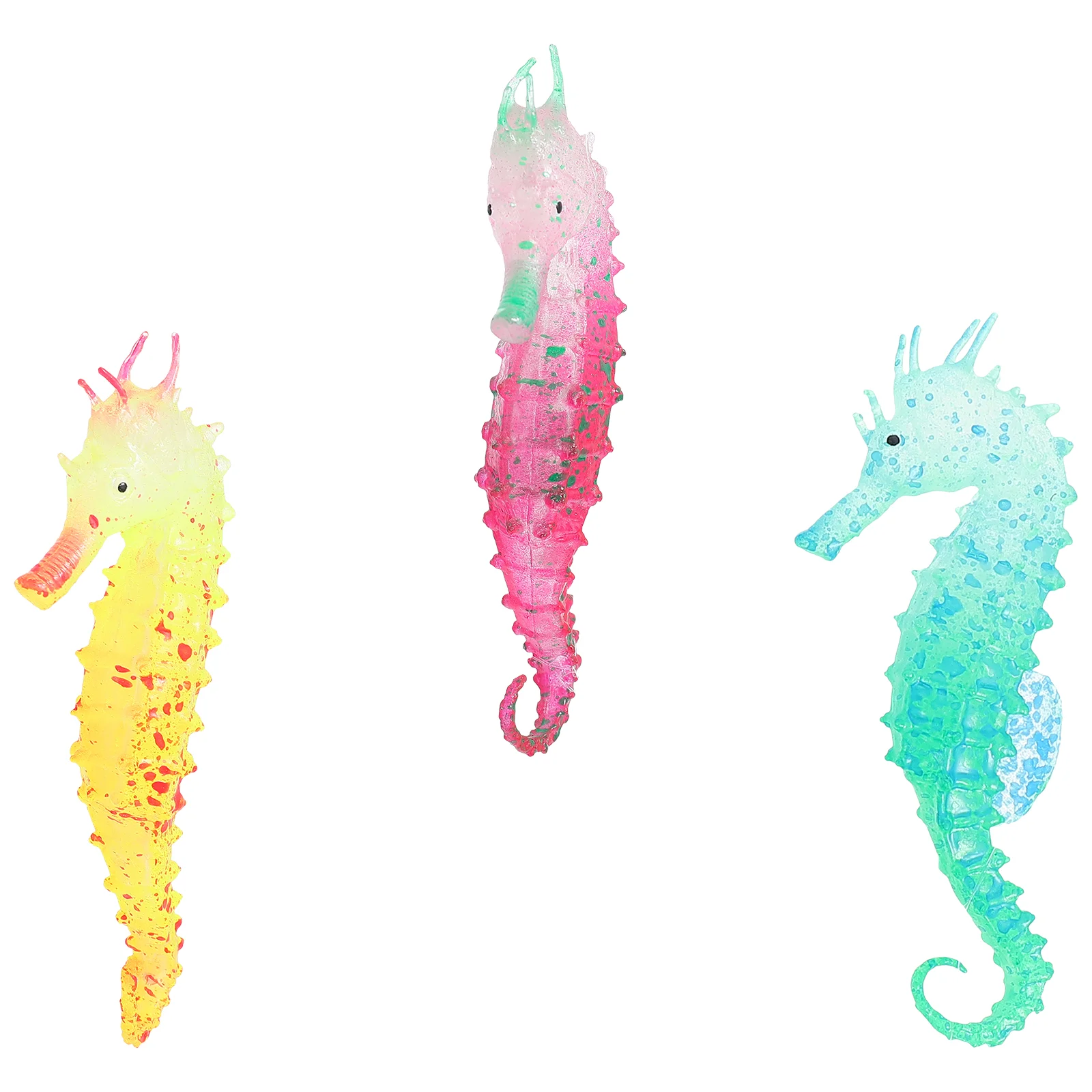 

Fish Tank Animal Aquarium Seahorse Decorations Glowing Luminous Silicone Aquatic Ornamentlight Jelly Decor Sea Ocean Creature