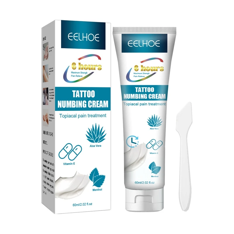 

60ml Tattoo Numbing Cream Painless Useful Anesthetic Numbing Tattoo Ointment Cream Painless Pain Relief Reliever Cream