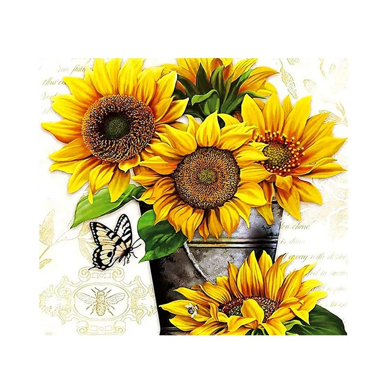 Diamond Painting Kits For Adults Full Drill Sunflower DIY Diamond Art Paint With Gems For Home Wall Decor