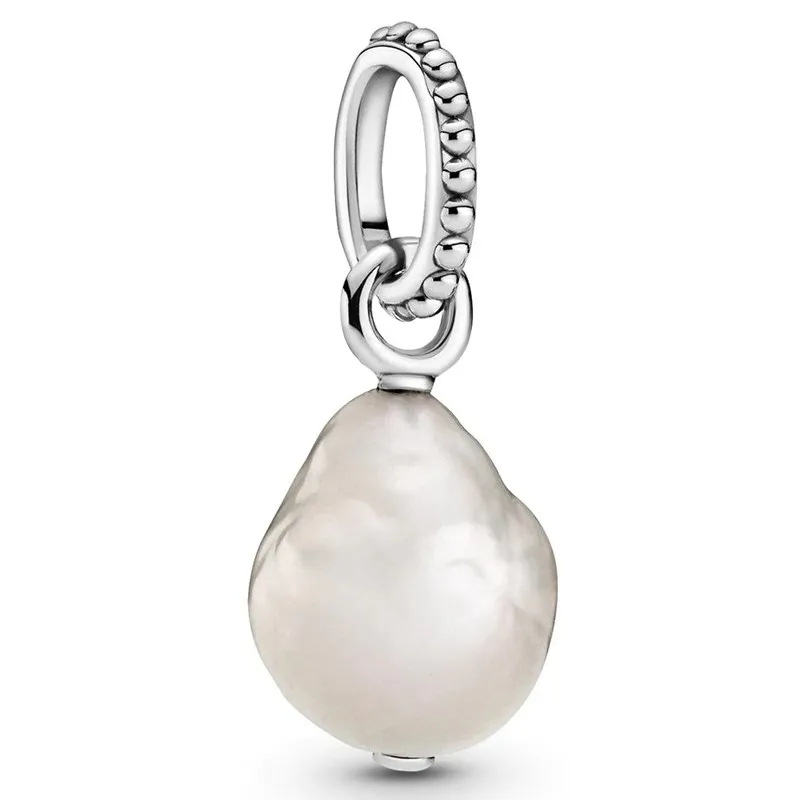 

Original Freshwater Cultured Baroque Pearl Pendant Beads Charm Fit Pandora Women 925 Sterling Silver Bracelet Bangle Diy Jewelry