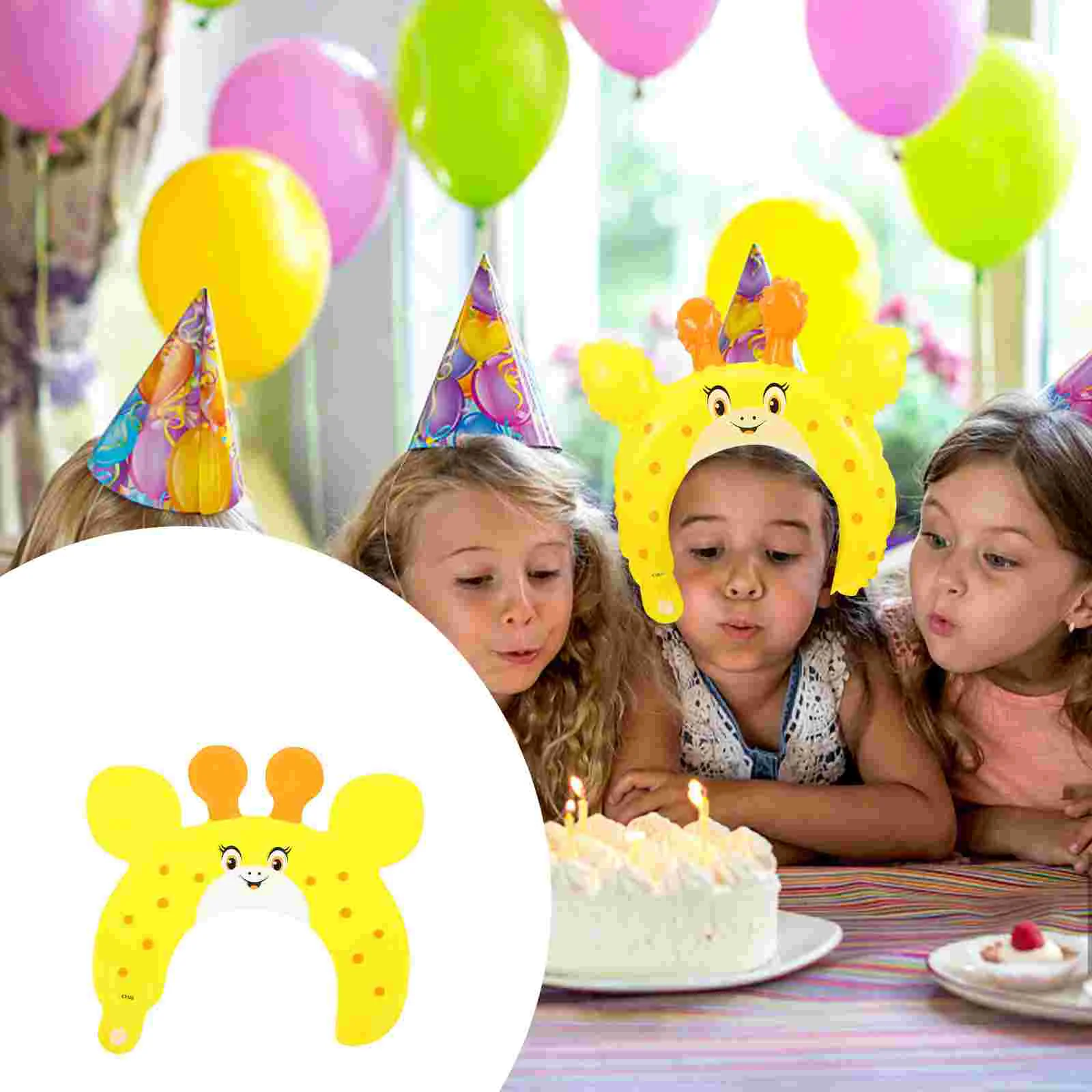 

Animal Headband Party Balloon Inflatable Headbands Animals Hair Hoop Balloons Birthday Costume Child Zoo Ears Jungle Cosplay