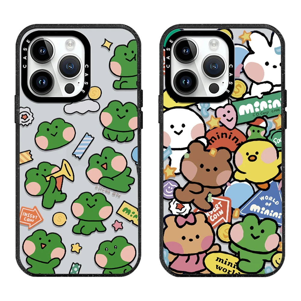 Акриловый чехол для телефона с рисунком животного в парке и MagSafe iPhone 16 15 14 13 12 11 Pro