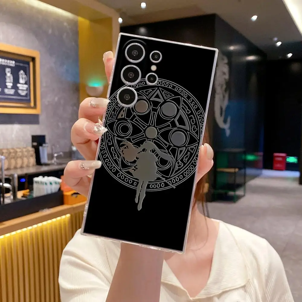 Фото Чехол для телефона INS для Samsung Galaxy S26 Ultra S25 FE S24 S23 S22Plus S25 Edge S21, популярный японский аниме-чехол Frieren, прозрачный, мягкий №4