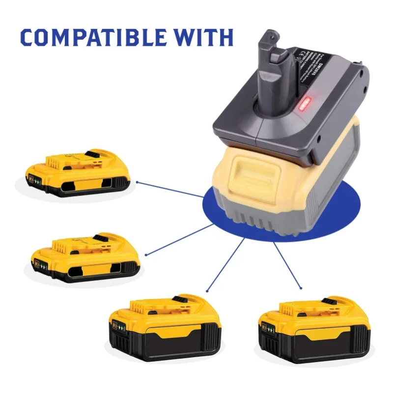 Сменный Адаптер для аккумулятора Dewalt 18 в 20 преобразователь литий-ионной батареи