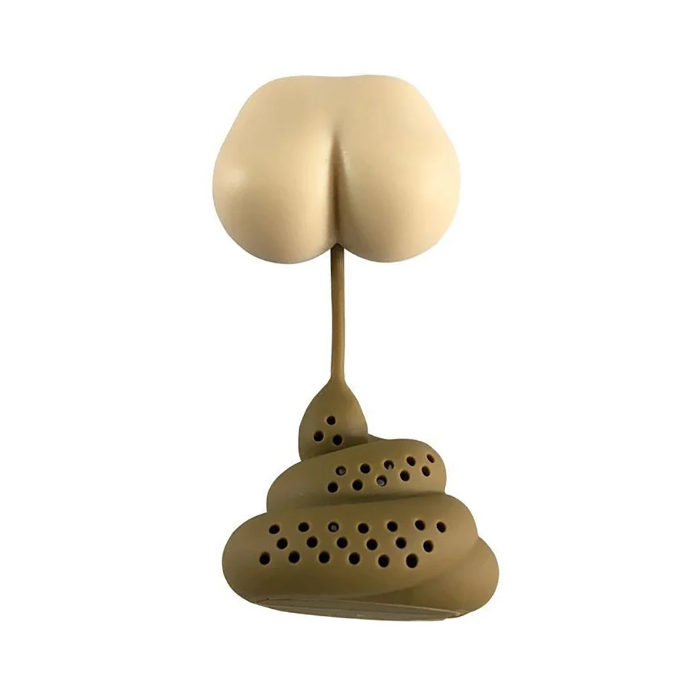 

Reusable Silicone Tea Infuser Creative Poop Shaped Funny Herbal Tea Bag Coffee Filter Diffuser Strainer Tea Accessories