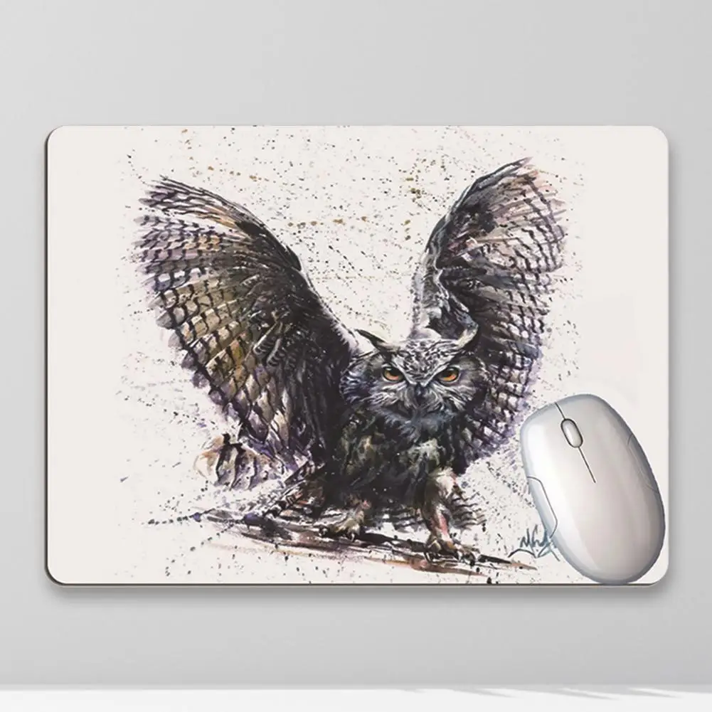 

Good Printing Eco-friendly Owl Watercolor Painting Mouse Wrist Rest Pad for Home