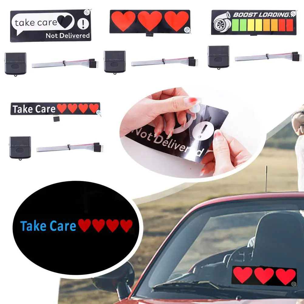 

Car Windshield Glow Panel Electric Marker Lamp LED Lights Sticker Flashing Emitting Light Decoration Sticker Window Take Ca J0K4