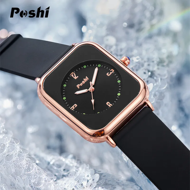 Часы POSHI Женские повседневные брендовые Роскошные ультратонкие простые