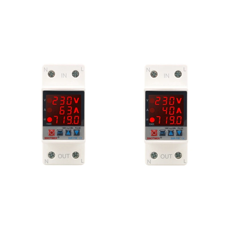 

SINOTIMER Adjust Voltage Relay Over Under Voltage Protector Over Current Limit Wattmeter KWH Energy Meter Power Comsumption