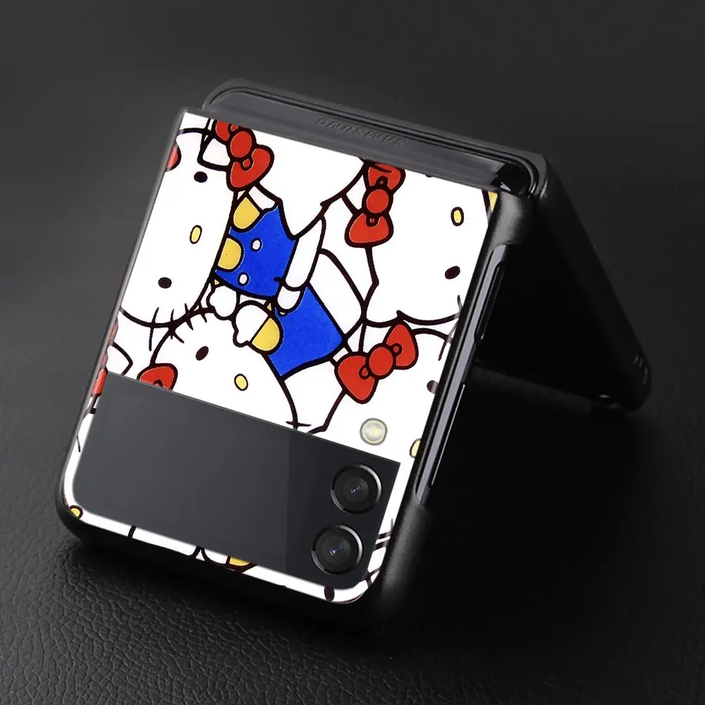 Популярный чехол Hello Kitty с рисунком для Samsung Galaxy Z Flip3 5G ZF3 жесткий телефона из