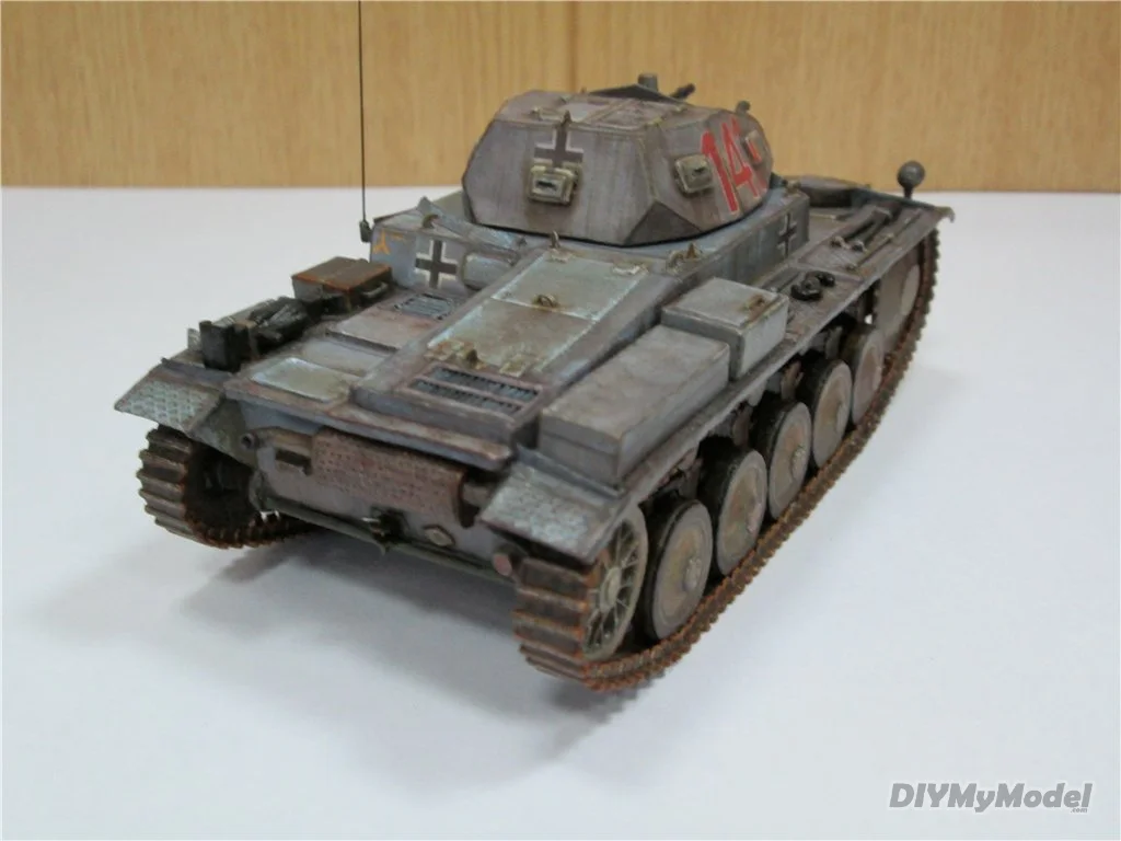 ДОМАШНИЙ МОДЕЛЬНЫЙ КОМПЛЕКТ БУМАЖНОЙ МОДЕЛИРОВАНИЯ НЕМЕЦКОГО СВЕТОВОГО ТАНКА PZKPFW II DIY ручной работы, игрушка, пазл, подарок, киноатрибуты