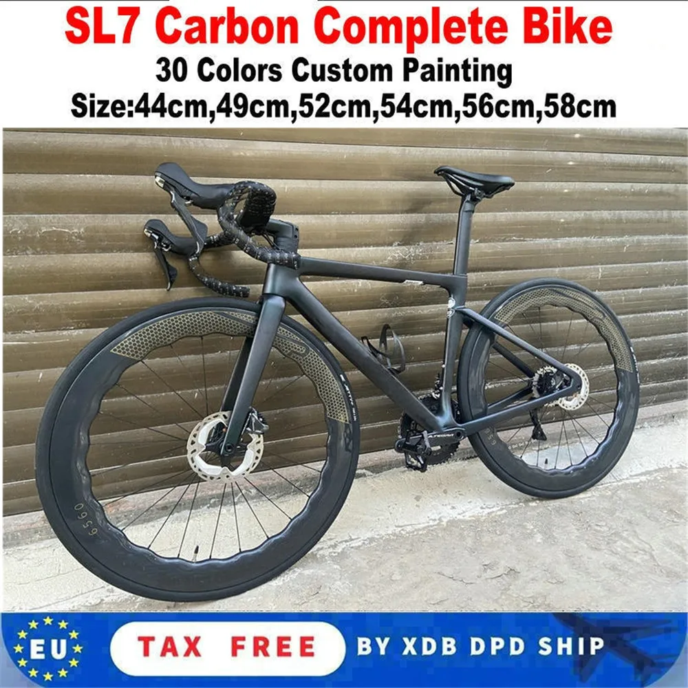 

T1100 Disc SL7 Carbon Road Complete Bike Parts DI2 With Sl7 Frameset 6560 65MM CARBON Wheelset