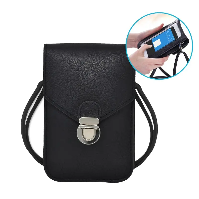 

Touch Screen Purse by Lori Greiner Fits Most Smartphones – Stylish Crossbody with Shoulder Strap -RFID Keeps Cash, Credit Card