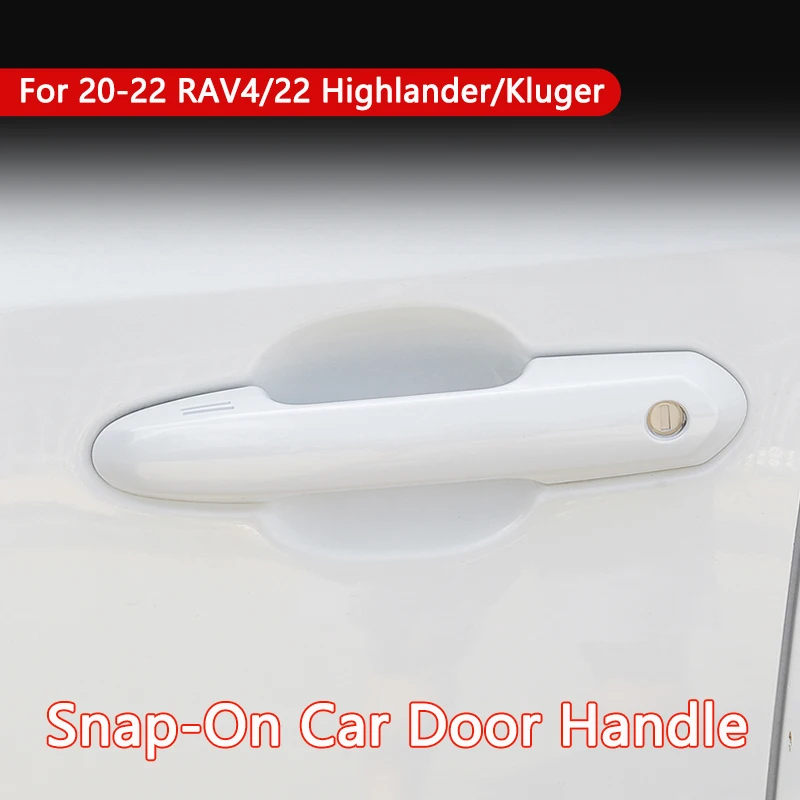 

ABS Door Handle Cover For Toyota RAV4 20-22 Highlander Kluger 2022 Full Surrounded Protective Sticker Trims Exterior Accessories