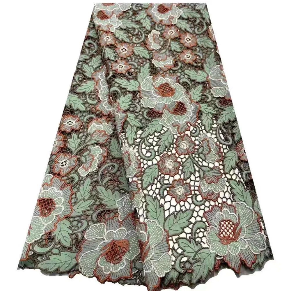 Новинка 2024 африканская роскошная кружевная ткань из гипюра нигерийская высокая