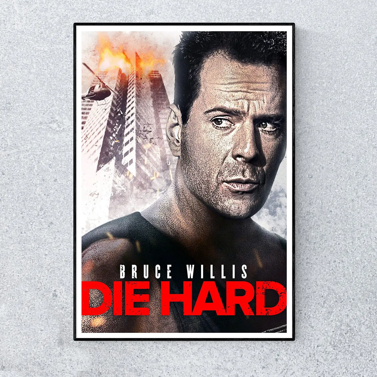 Штамп хард Брюс Виллис, Рождественский фильм, печать, художественный плакат на холсте для гостиной, украшение для дома, Настенный декор, картина