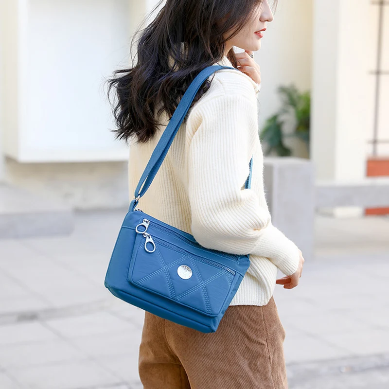 Oxford Women Messenger Flaps Light Weight Casual Shoulder Bags for Women 2023 New Simple Mommy Crossbody Bags