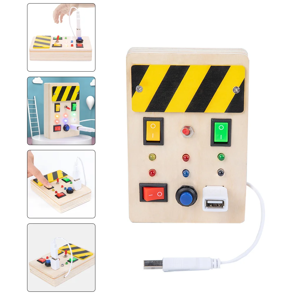 

Board Busy Toylight Sensory Montessori Switch Wooden Educational Children Toddler Activity Kids Baby Playthinglearning Wood