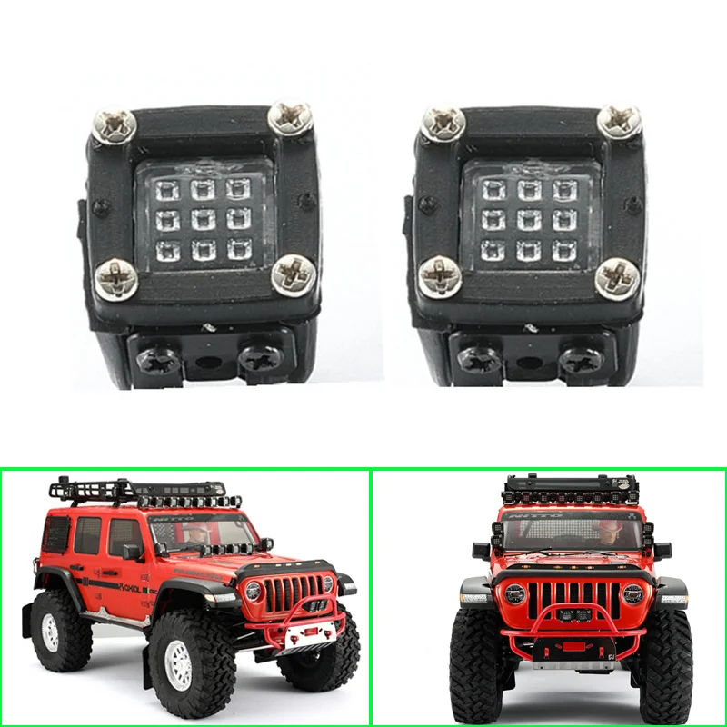 

Прожектор для модификации переднего бампера для радиоуправляемого гусеничного автомобиля 1/10 Traxxas TRX4 Defender TRX6 AXIAL SCX10 II 90046 RC4WD D90, детали «сдел...