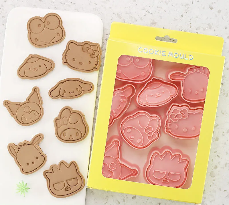 

Kawaii Kuromi Melody Cinnamoroll Cookie Mould 3D Biscuit Mold Fondant Baking Tool Frosting Pressing Mold Anime Figure Party Gift