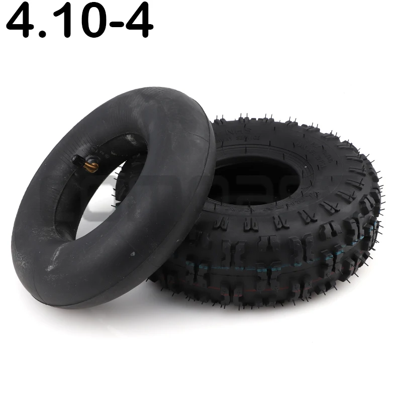 

4.10-4 tyres 4.10/3.50-4 410/350-4 ATV Quad Go Kart 47cc 49cc Chunky Tire inner tube Fit All Models 3.50-4 4"