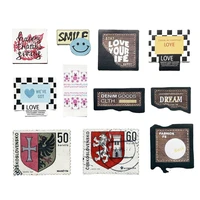11pcslot vintage stamp leather label clothing accessories diy decoration personalized punk patch paste