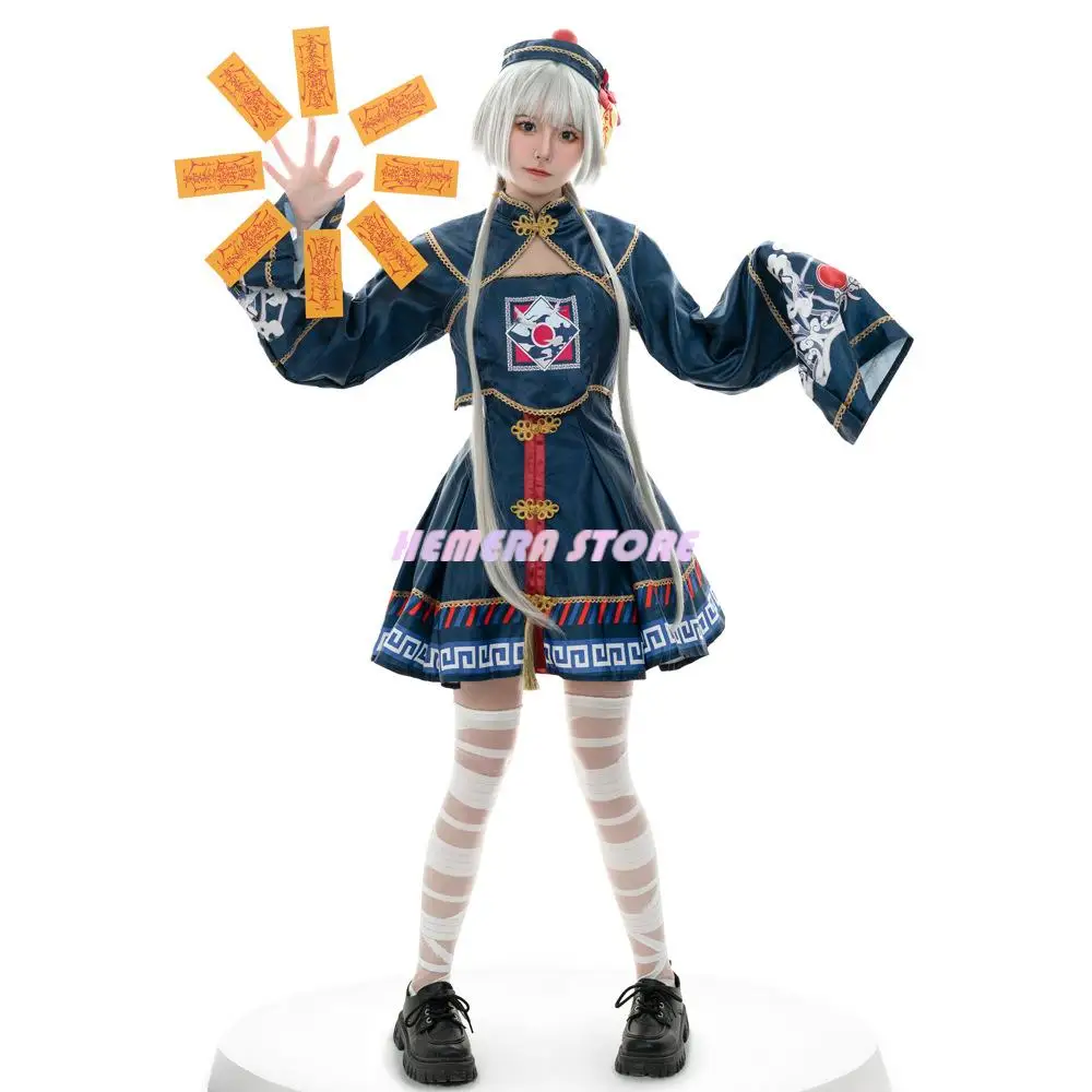 

Japanese Blue Lolita Dress Women Chinese Vampire Easter Halloween Festival Party Anime Clothes Kawaii Cosplay Zombie Costumes