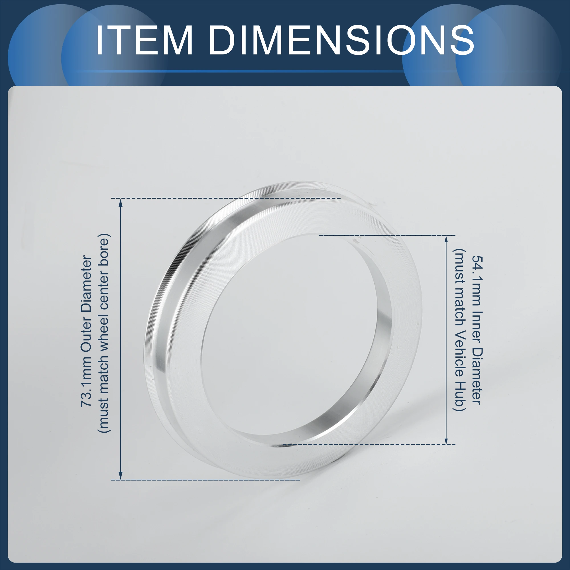 UXCELL 4 шт. наружный диаметр 70,1/72,6/72,1/73,1 мм для внутреннего диаметра 57,1/60,1/64,1/54,1/66,6/62,5 мм, центральные кольца ступицы, ступицы из алюминиевого сплава