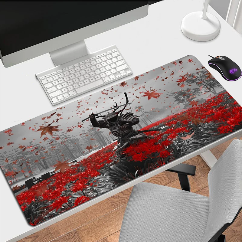 

Ghost of Tsushima Mouse Mat Gaming Pad Anime Mousepad 900x400 Pc Gamer Accessories Computer Desk For Gamers Office Accessory Rug