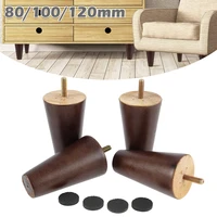 4pcslot round furniture legs replacement wooden sofa legs table chair stool cabinets feet multi size furniture tapered legs