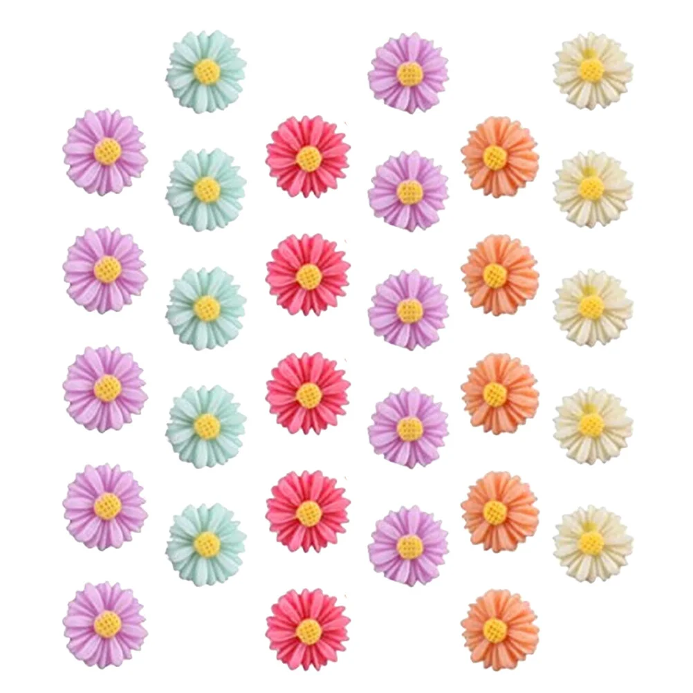 

30 Pcs Thumbtack Portable Daisy Tacks Push Pin Multi-function Flower Pushpins Metal Thumbtacks Household Poster Accessory