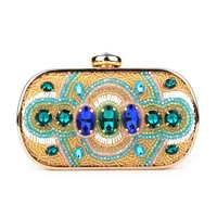 high quality women beads evening clutch bags luxury women wedding banquet shoulder bags mini wallets 3 colors drop shipping