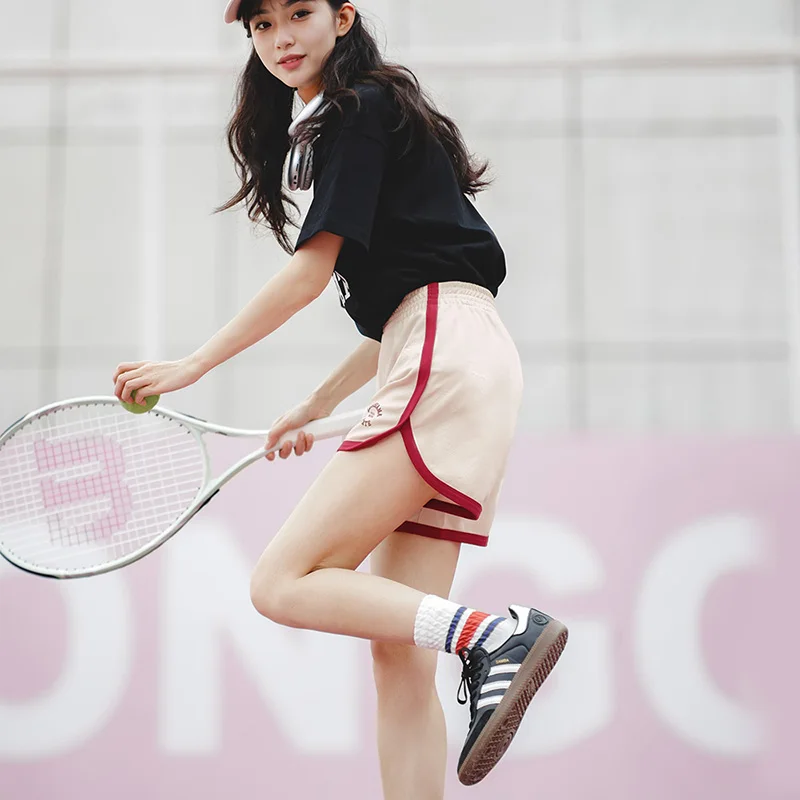 Maden Women's American Retro Casual Versatile Sports Shorts BM Style 2023 Summer Letter Printing Slim High Waist Hot Pants